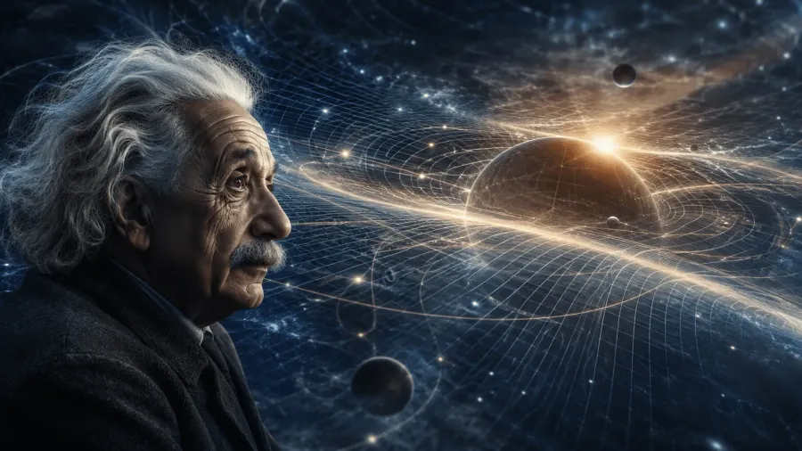 Einstein làm lung lay ý niệm về thời gian tuyệt đối và không gian cố định, mở ra một cách nhìn mới về thực tại vật lý.